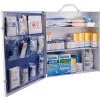 Global Industrial First Aid Kit, 75-100 Person, ANSI Compliant, 3 Shelf Steel Cabinet