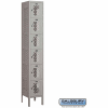 Six Tier 6 Door Vented Metal Locker, 12"Wx12"Dx12"H, Gray, Assembled