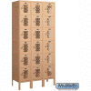 Vented Metal Locker 76365 - Six Tier 3 Wide 12"W x 15"D x 12"H Tan Assembled