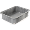 Dandux Dividable Stackable Plastic Box 50P0114070 - 22-1/2"L x 17-1/2"W x 7"H, Gray