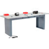 96 W x 36 D Panel Leg Workbench With Power Apron and Plastic
																			