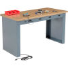 60 W x 30 D Panel Leg Workbench With Power Apron and Shop Top
																			