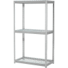 Expandable Starter Rack 48"W x 24"D x 84"H With 3 Level Wire Deck 1500 lb. Cap Per Deck - Gray