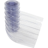 Replacement 12" x 10' Scratch Resistant Ribbed Clear Strip for Strip Curtains