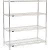 Nexel® Chrome Wire Shelving Starter - 54"W x 21"D x 63"H