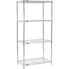 Nexel® Chrome Wire Shelving Starter - 36"W x 21"D x 74"H