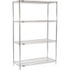 Nexel® Chrome Wire Shelving Starter - 48"W x 21"D x 74"H