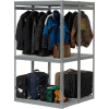Global Industrial™ Boltless Luggage Garment Combo Rack - 48"W x 48"D x 84"H