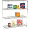 Nexelate® Silver Epoxy Wire Shelving Starter 48"W x 18"D x 54"H