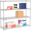 Nexelate® Silver Epoxy Wire Shelving Starter 54"W x 18"D x 54"H