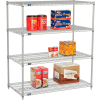 Nexelate® Silver Epoxy Wire Shelving Starter 48"W x 24"D x 54"H
