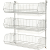 Wall Mount Basket Kit 48"W x 20"D x 9"H (3 Basket) Chrome
