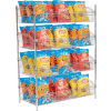 Nexel® Chrome, 4 Tier, Wire Shelf Basket Starter Unit, 36"W x 24"D x 63"H
