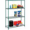 Nexel® Wire Shelving Unit, 48"W x 18"D x 74"H, Green Epoxy