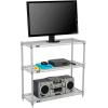 Nexel®, Nexelate®, Silver Epoxy, 3 Tier, Wire Shelving Starter Unit, 36"W x 14"D x 34"H
