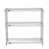 Nexel - 72 x 14 (3) Shelf Media Stand - Silver Epoxy