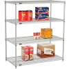 Nexelate® Silver Epoxy Wire Shelving Starter 48"W x 30"D x 54"H