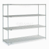 Nexelate® Silver Epoxy Wire Shelving Starter 72"W x 30"D x 63"H