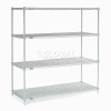Nexelate® Silver Epoxy Wire Shelving Starter 60"W x 36"D x 63"H