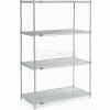 Nexelate® Silver Epoxy Wire Shelving Starter 48"W x 30"D x 74"H