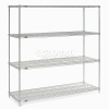 Nexelate® Silver Epoxy Wire Shelving Starter 72"W x 30"D x 74"H