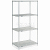 Nexelate® Silver Epoxy Wire Shelving Starter 36"W x 36"D x 74"H