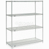 Nexelate® Silver Epoxy Wire Shelving Starter 60"W x 36"D x 74"H