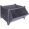Topper Stackable Steel Container 51018GYHF Solid, Hopper Front, 42"L x 30"W x 24"H, Gray