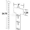 Global Approved 800222 12 Station Display Strips, Clear