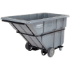 Global Industrial Forkliftable Extra HD Plastic Tilt Truck, 1.5 Cu. Yd. 2000 Lbs. Cap, Gray