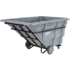 Global Industrial Extra Heavy Duty Plastic Tilt Truck, 2.5 Cu. Yd. Cap, 2750 Lbs. Cap, Gray