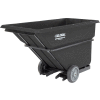 Global Industrial Forkliftable Extra HD Plastic Tilt Truck, 1 Cu. Yd. Cap, 2000 Lbs. Cap, Blk