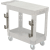 Global Industrial Deep Square Hooks for Utility Cart, 2-3/8"W x 12-1/8"H, Gray, 2/Pack