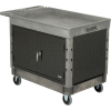Global Industrial Extra Strength Plastic 2-Tray Maintenance Cart W/ 5" Casters, 44 x 25-1/2"