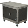 Global Industrial Extra Strength Mobile Work Center w/ Flat Top & 5" Casters, Gray