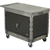 Global Industrial™ Utility Cart w/2 Shelves & 5" Casters, 44"L x 25-1/2"W x 32-1/2"H, Gray