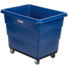 Global Industrial™ Plastic Bulk Box Truck, 12 Bushel, Steel Chassis Base, Blue