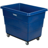 Global Industrial™ Plastic Bulk Box Truck, 16 Bushel, Steel Chassis Base, Blue