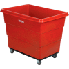 Global Industrial™ Plastic Bulk Box Truck, 16 Bushel, Steel Chassis Base Red