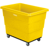 Global Industrial™ Plastic Bulk Box Truck, 16 Bushel, Steel Chassis Base Yellow