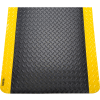 Global Industrial Diamond Plate Ergonomic Mat 15/16" Thick 2' x 3' Black/Yellow Border