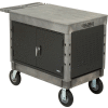 Global Industrial™ Utility Cart w/2 Shelves & 8" Casters, 44"L x 25-1/2"W x 32-1/2"H, Gray