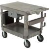 Large 2 shelf Flat Cart, Structural Foam, 8in Casters
																			