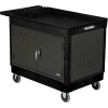 Global Industrial Extra Strength Mobile Work Center w/ Tray Top & 5" Casters, Black