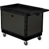 Deluxe plastic Black 2 shelf Tray Maintenance Utility Cart 40x26, 5in Casters
																			