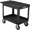 Global Industrial™ Utility Cart w/2 Shelves & 8" Casters, 44"L x 25-1/2"W x 32-1/2"H, Black