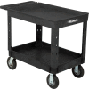 Global Industrial Utility Cart w/2 Shelves & 8" Casters, 44"L x 25-1/2"W x 32-1/2"H, Black