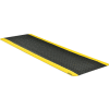 Global Industrial Diamond Plate Ergonomic Mat 15/16" Thick 2' x 6' Black/Yellow Border