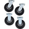 Global Industrial 6" Pneumatic Caster Kit For 6-8BU Plastic Bulk Box Truck, 2 Swivel/2 Rigid