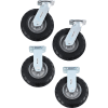 Global Industrial 8" Pneumatic Caster Kit For 12-20BU Plastic Bulk Box Truck, 2 Swivel/2 Rigid